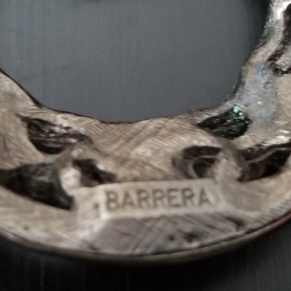 VINTAGE JOSE & MARIA BARRERA RED CRYSTAL TEAR DROP DANGLE CHANDELIER EARRING - Picture 3 of 11